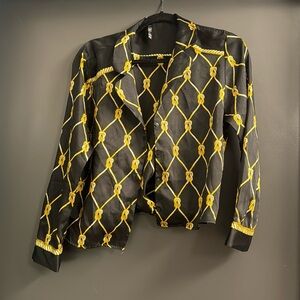 Zara Rope Graphic Button Down